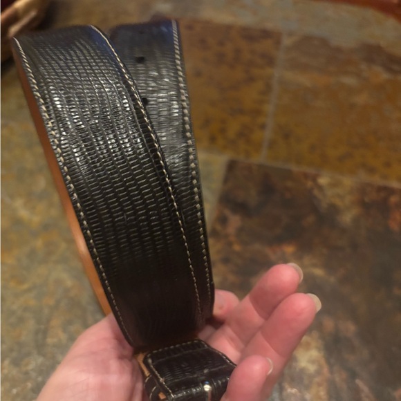 Martin Dingman Lizard Grain Calf Belt - Picture 3 of 8